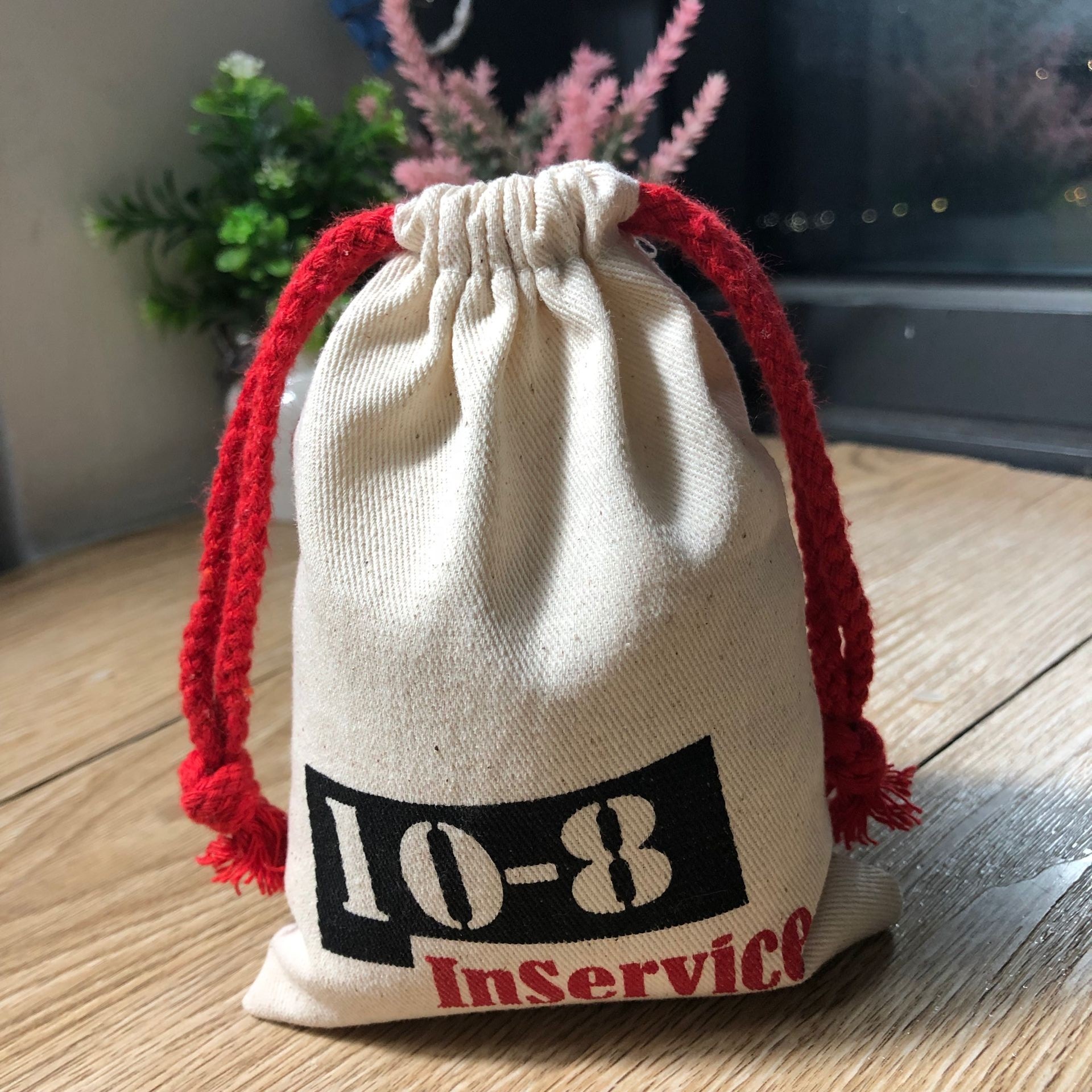 Printed cotton gift bag for custom branded packaging