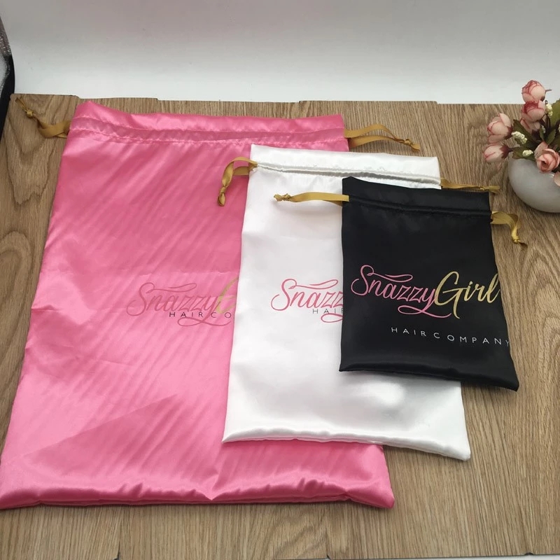 Wedding favor satin bag with custom logo