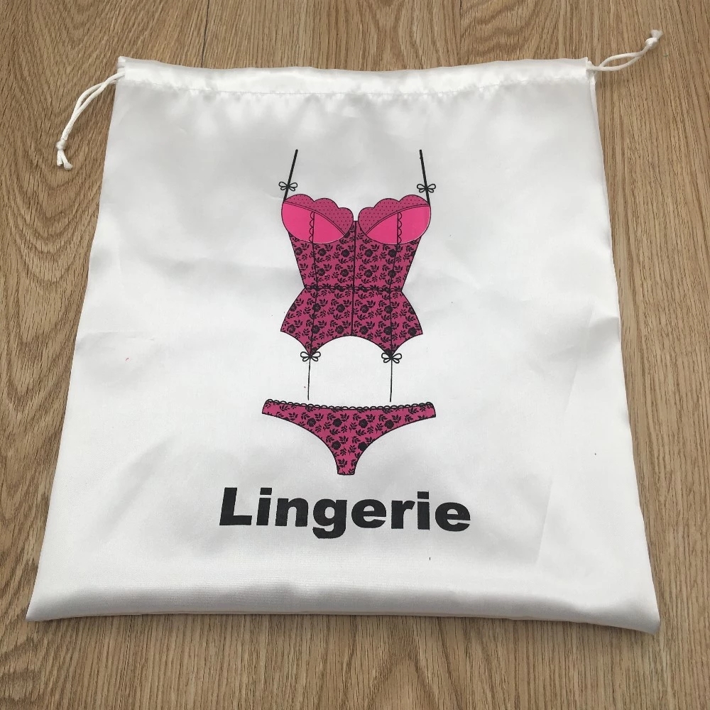 Premium satin bag with logo for retail gift packaging