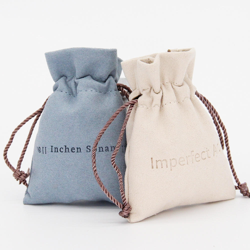 custom microfiber pouch with logo for jewelry eyewear watches and accessories, flat microfiber accessory bag for travel sets