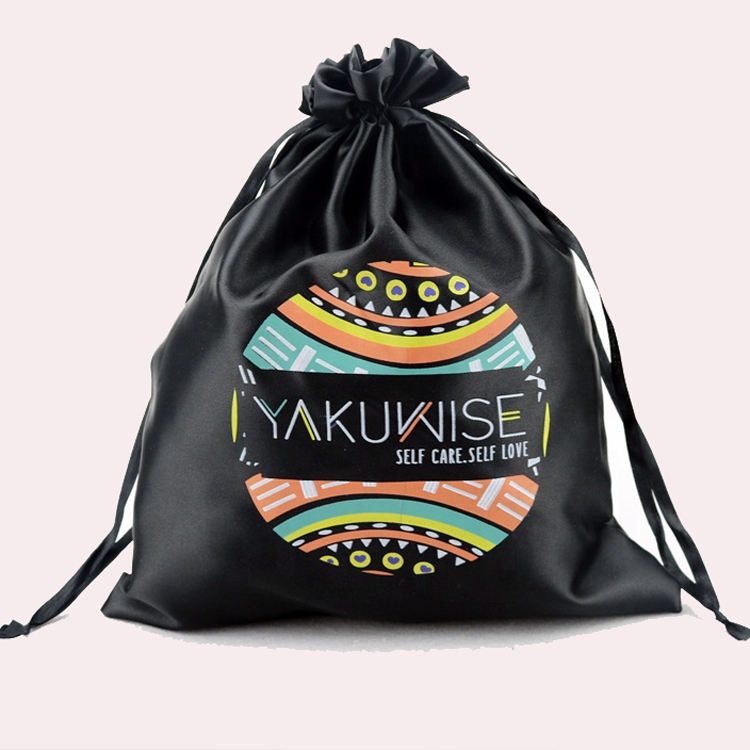 custom satin bag with logo for wedding favor jewelry and gift packaging, premium satin jewelry bag with custom label