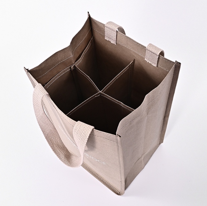custom washable kraft paper bag with logo for eco retail packaging, natural kraft drawstring bag for gift packaging