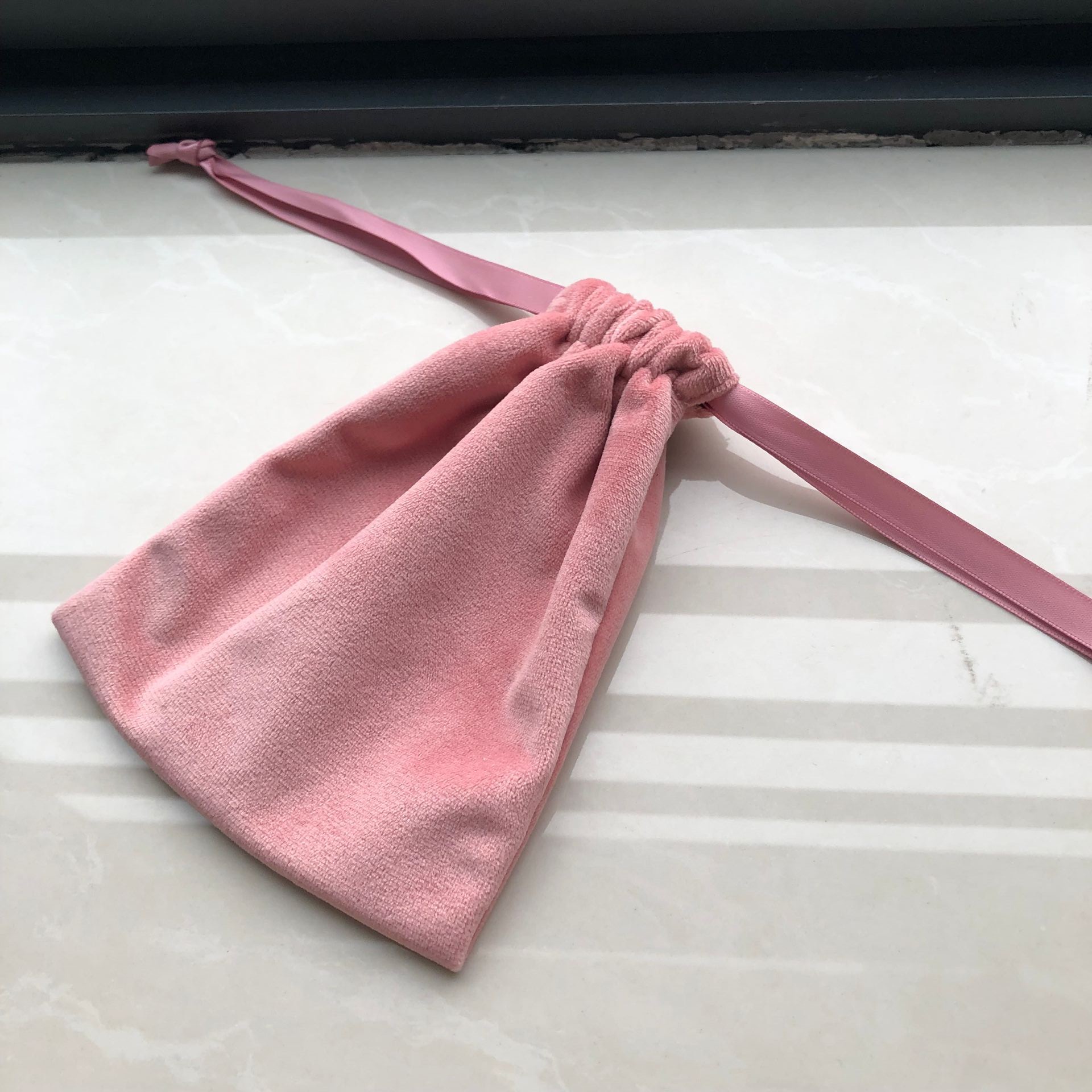 Velvet gift bag with logo for luxury product packaging