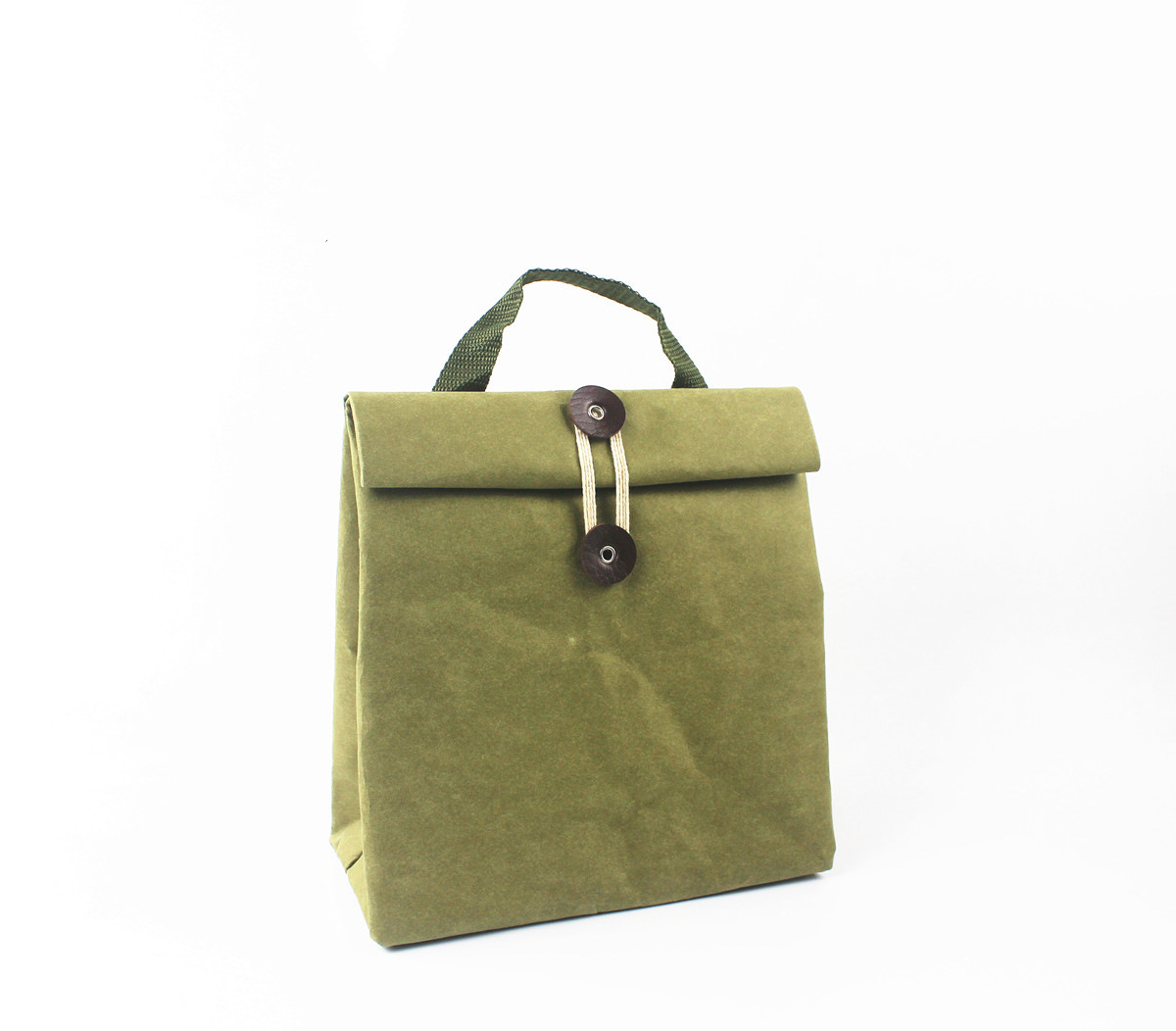 Washable kraft paper lunch bag with custom logo
