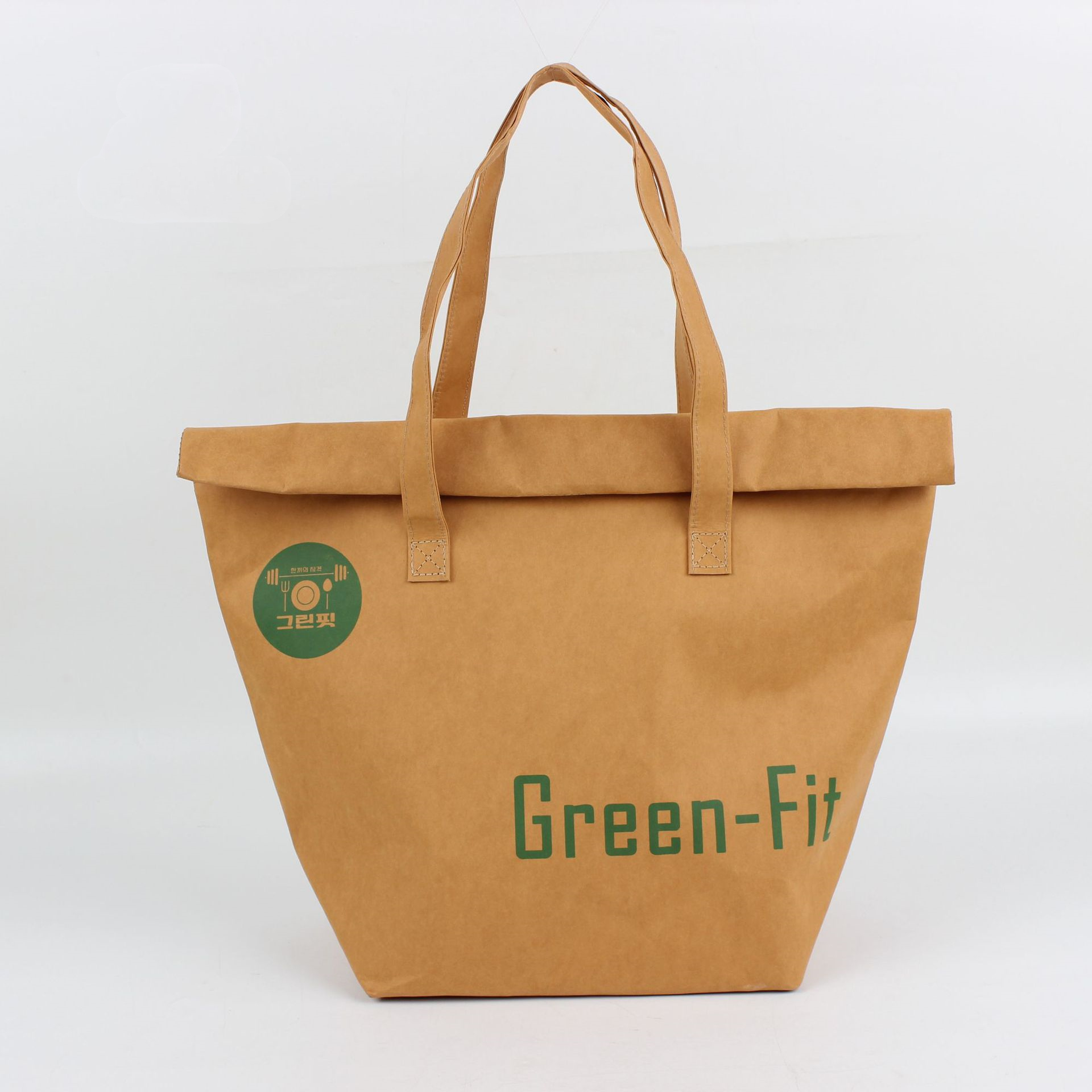 Washable kraft drawstring bag for eco friendly packaging