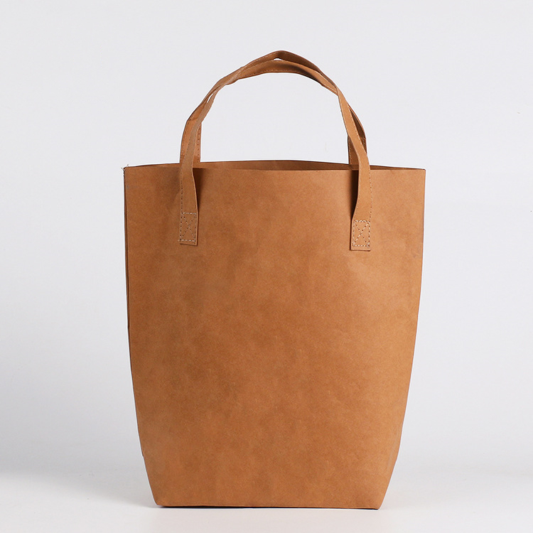 Washable kraft retail bag with custom logo